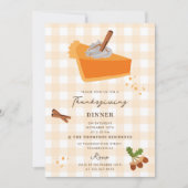 Pumpkin Pie Herbst Erntedank Einladung (Vorderseite)