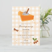 Pumpkin Pie Herbst Erntedank Einladung (Stehend Vorderseite)