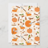 Pumpkin Pie Herbst Erntedank Einladung (Rückseite)