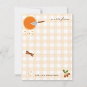 Pumpkin Pie Herbst Erntedank Mitteilungskarte (Vorderseite)