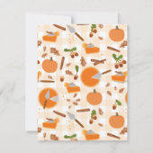 Pumpkin Pie Herbst Erntedank Mitteilungskarte (Rückseite)