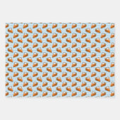 Pumpkin Pie Karierter Erntedank Muster Geschenkpapier Set (Vorderseite 2)