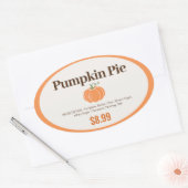 Pumpkin Pie Label | Packungsaufkleber für Pie Ovaler Aufkleber (Umschlag)
