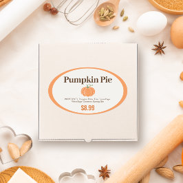 Pumpkin Pie Label | Packungsaufkleber für Pie Ovaler Aufkleber