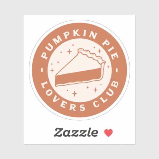 Pumpkin Pie Liebhaber Club Aufkleber (Blatt)