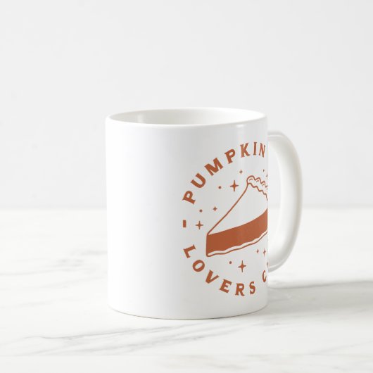 Pumpkin Pie Lovers Club Kaffeetasse (VorderseiteRechts)