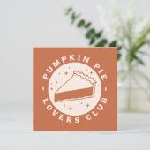 Pumpkin Pie Lovers Club Karte (Stehend Vorderseite)