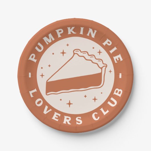 Pumpkin Pie Lovers Club Pappteller (Vorderseite)