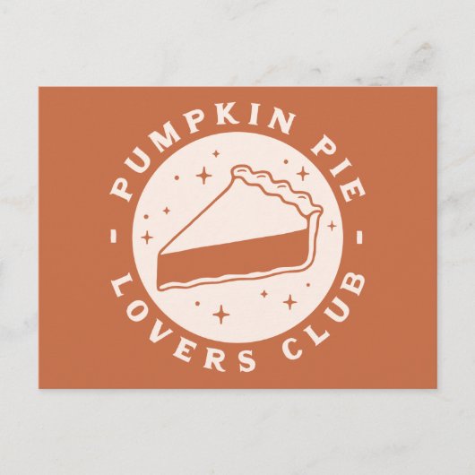 Pumpkin Pie Lovers Club Postkarte (Vorderseite)