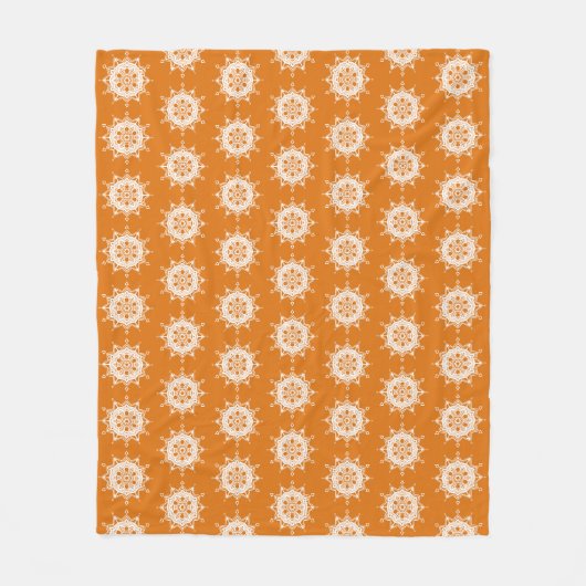 Pumpkin Pie Mandala Fleecedecke (Vorderseite)