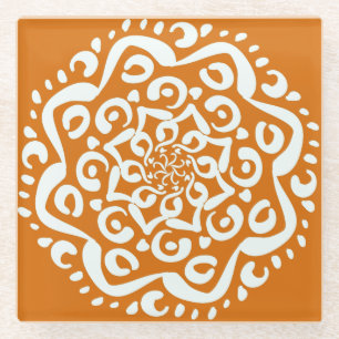 Pumpkin Pie Mandala Glasuntersetzer