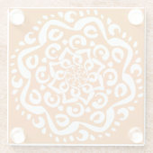 Pumpkin Pie Mandala Glasuntersetzer (Rückseite)