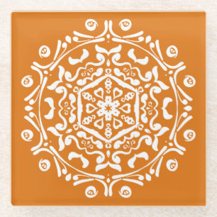 Pumpkin Pie Mandala Glasuntersetzer