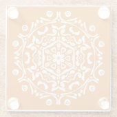Pumpkin Pie Mandala Glasuntersetzer (Rückseite)