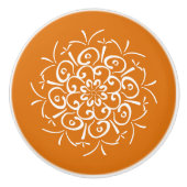 Pumpkin Pie Mandala Keramikknauf (Vorderseite)