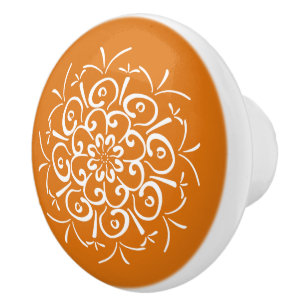 Pumpkin Pie Mandala Keramikknauf