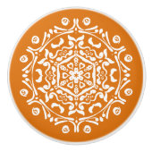 Pumpkin Pie Mandala Keramikknauf (Vorderseite)