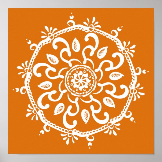 Pumpkin Pie Mandala Poster (Vorne)