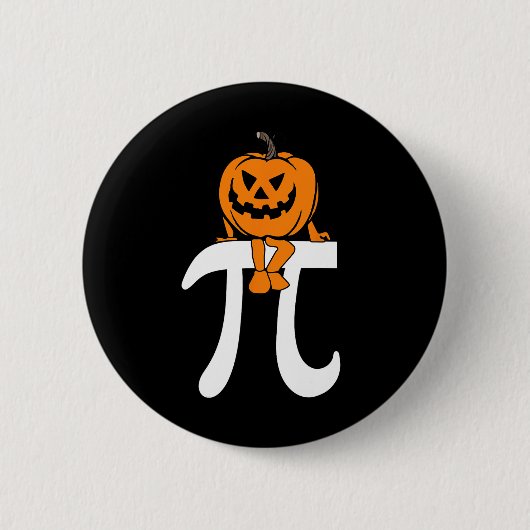 Pumpkin Pie Math Funny Halloween Erntedank Pi D Button (Vorderseite)