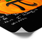 Pumpkin Pie Math Funny Halloween Erntedank Pi D Poster (Ecke)