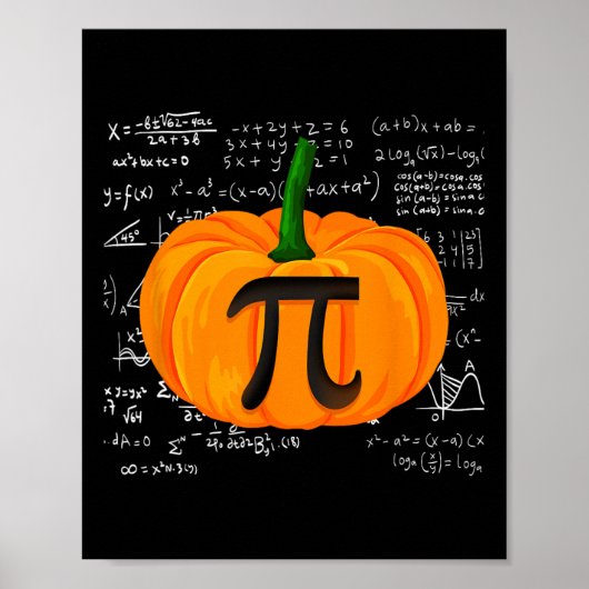 Pumpkin Pie Math Funny Halloween Erntedank Pi D Poster (Vorne)