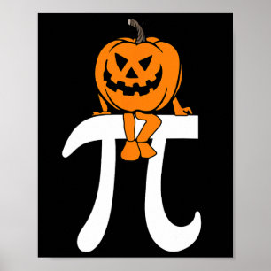 Pumpkin Pie Math Funny Halloween Erntedank Pi D Poster
