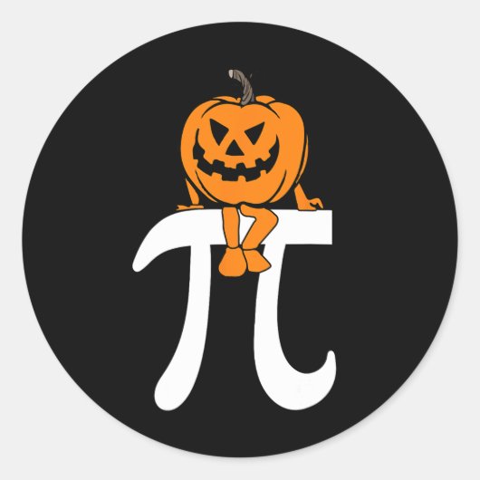 Pumpkin Pie Math Funny Halloween Erntedank Pi D Runder Aufkleber (Vorderseite)