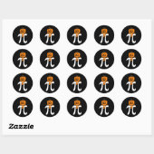Pumpkin Pie Math Funny Halloween Erntedank Pi D Runder Aufkleber (Blatt)