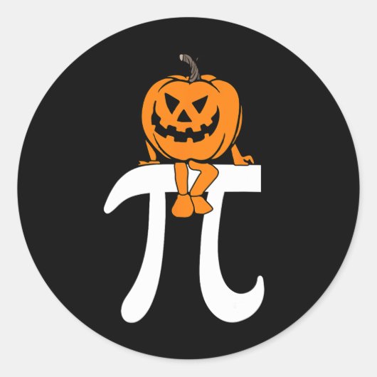 Pumpkin Pie Math Funny Halloween Erntedank Pi D Runder Aufkleber (Vorderseite)