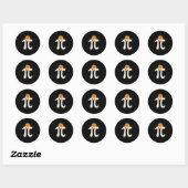 Pumpkin Pie Math Funny Halloween Runder Aufkleber (Blatt)