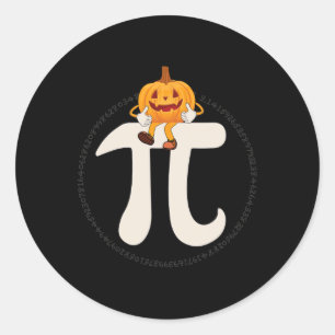 Pumpkin Pie Math Funny Halloween Runder Aufkleber