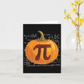 Pumpkin Pie Mathe Fun Halloween Erntedank Pi Day Karte (Gelbe Blume)