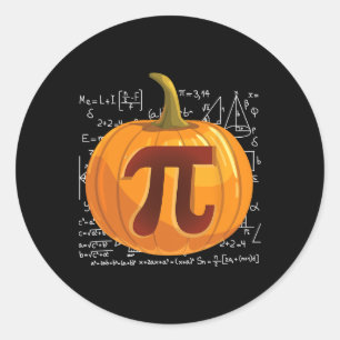 Pumpkin Pie Mathe Fun Halloween Erntedank Pi Day Runder Aufkleber