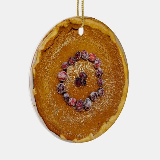 Pumpkin Pie mit Cranberries Weihnachten Keramik Ornament (Rechts)