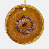 Pumpkin Pie mit Cranberries Weihnachten Keramik Ornament (Vorne)