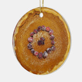 Pumpkin Pie mit Cranberries Weihnachten Keramik Ornament (Links)