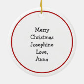 Pumpkin Pie mit Cranberries Weihnachten Keramik Ornament (Hinten)