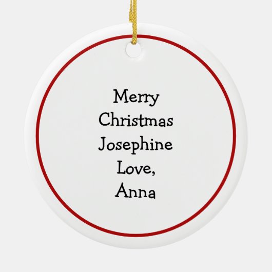 Pumpkin Pie mit Cranberries Weihnachten Keramik Ornament (Hinten)