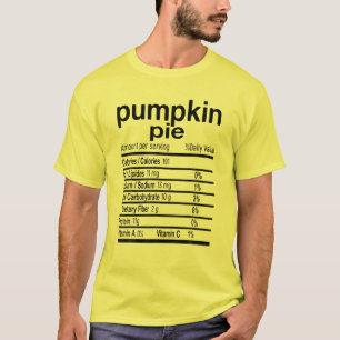 Pumpkin Pie Nutrition Fakten Funny Erntedank Chr T-Shirt