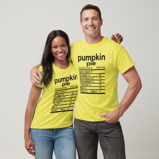 Pumpkin Pie Nutrition Fakten Funny Erntedank Chr T-Shirt (Unisex)