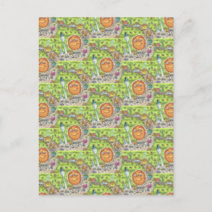 PUMPKIN PIE PARADE, ERNTEDANK FEIERFEIERLICHES FEI POSTKARTE