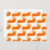 Pumpkin Pie Pattern Einladung (Vorne/Hinten)
