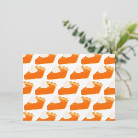 Pumpkin Pie Pattern Einladung (Stehend Vorderseite)