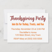 Pumpkin Pie Pattern Einladung (Rückseite)