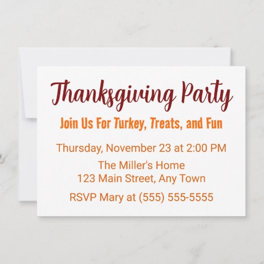 Pumpkin Pie Pattern Einladung (Rückseite)