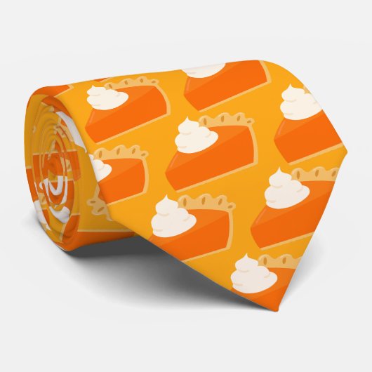 Pumpkin Pie Pattern Krawatte (Gerollt)