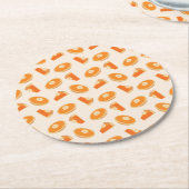 Pumpkin Pie Pattern Runder Pappuntersetzer (Angewinkelt)