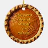 Pumpkin Pie Personalisierte Weihnachten Keramik Ornament (Hinten)