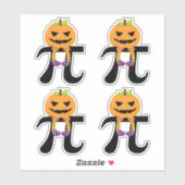 Pumpkin Pie - pi Mathe Halloween Spaß Aufkleber (Blatt)