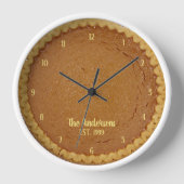 Pumpkin Pie Pie O'Clock Personalisierte Uhr (Vorderseite)